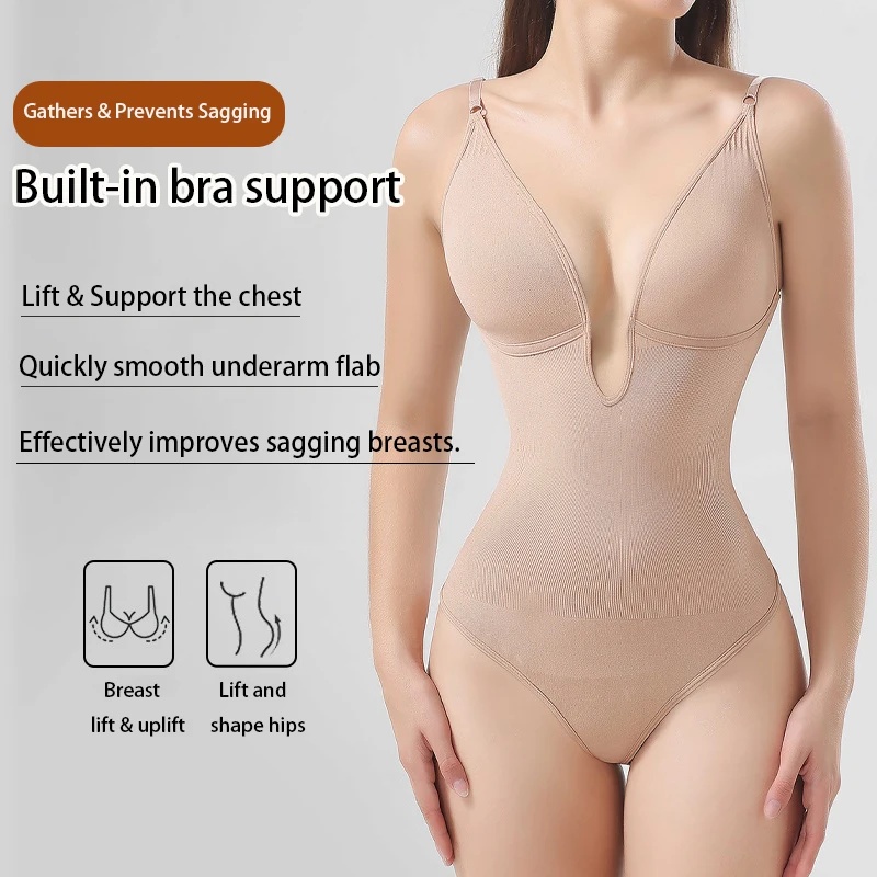 ชุดบอดี้สูทผู้หญิงแบบเปิดหลัง  - Shapewear Bodysuit Firm บทวิจารณ์และราคา